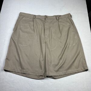 Nike Mens Performance Pleated Golf Shorts Beige Chino Athletic Pockets Size 42